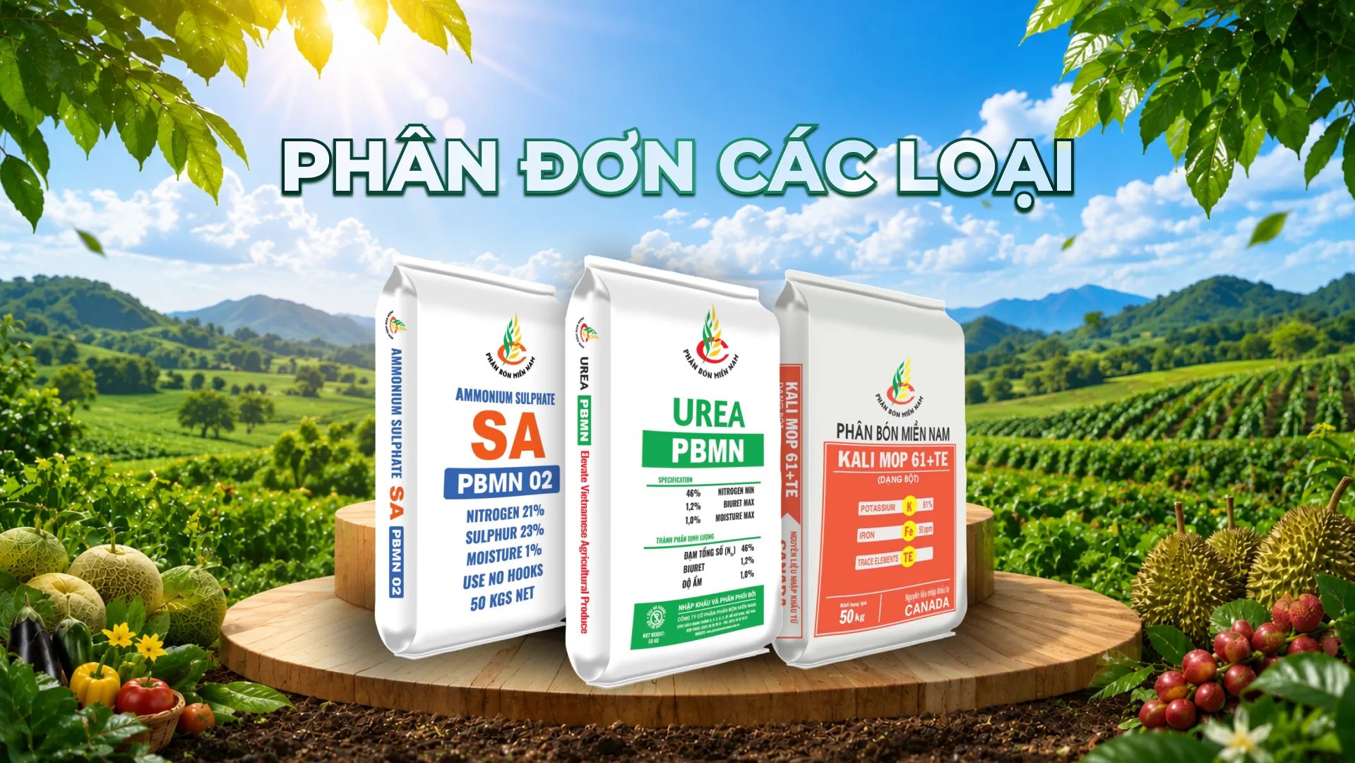Phân đơn các loại
